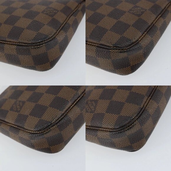LOUIS VUITTON Damier Ebene Pochette Accessoires Pouch N41206 LV Auth 148145 - Picture 15 of 15